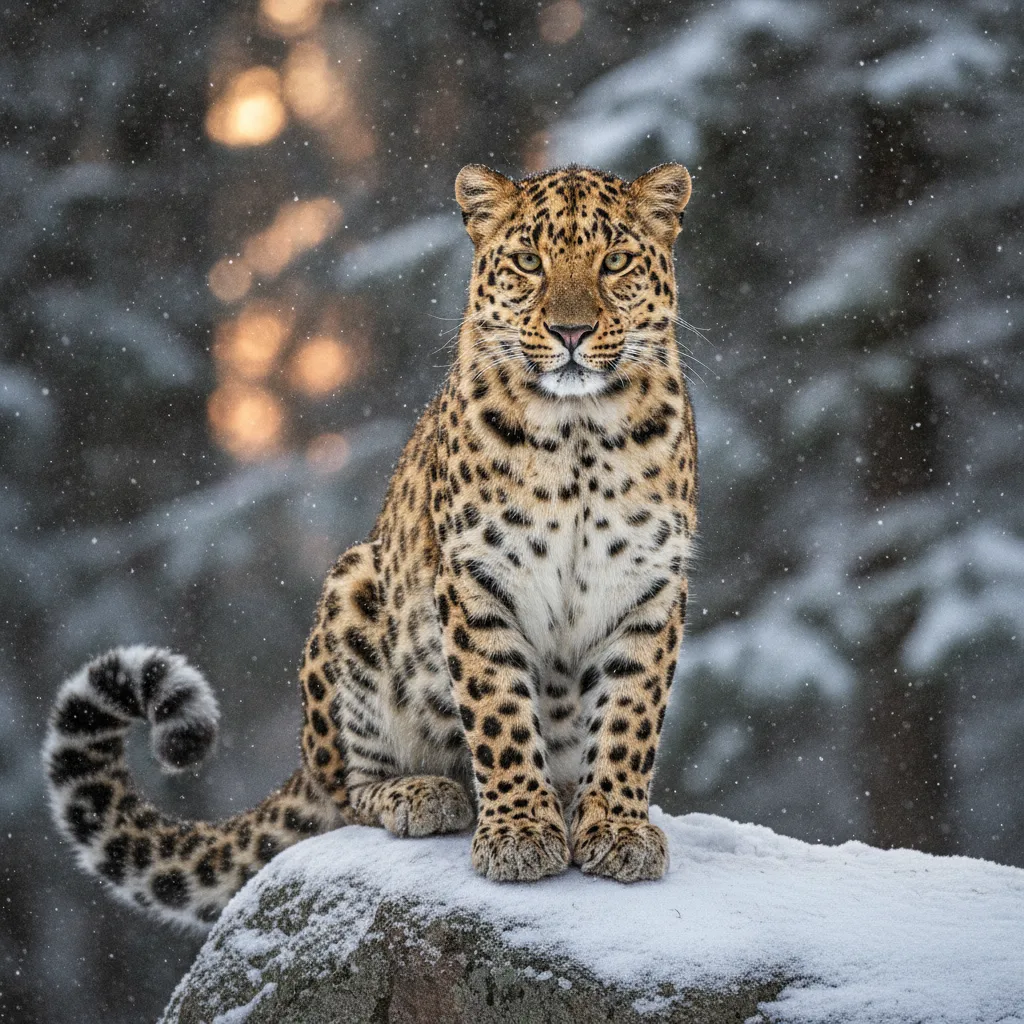 Amur Leopard — full-body wildlife portrait