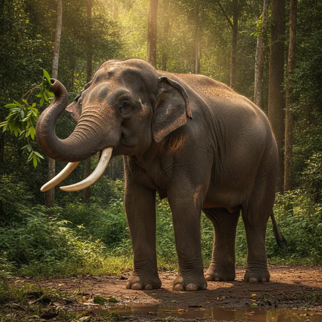 Asian Elephant (Elephas maximus) — full-body wildlife portrait