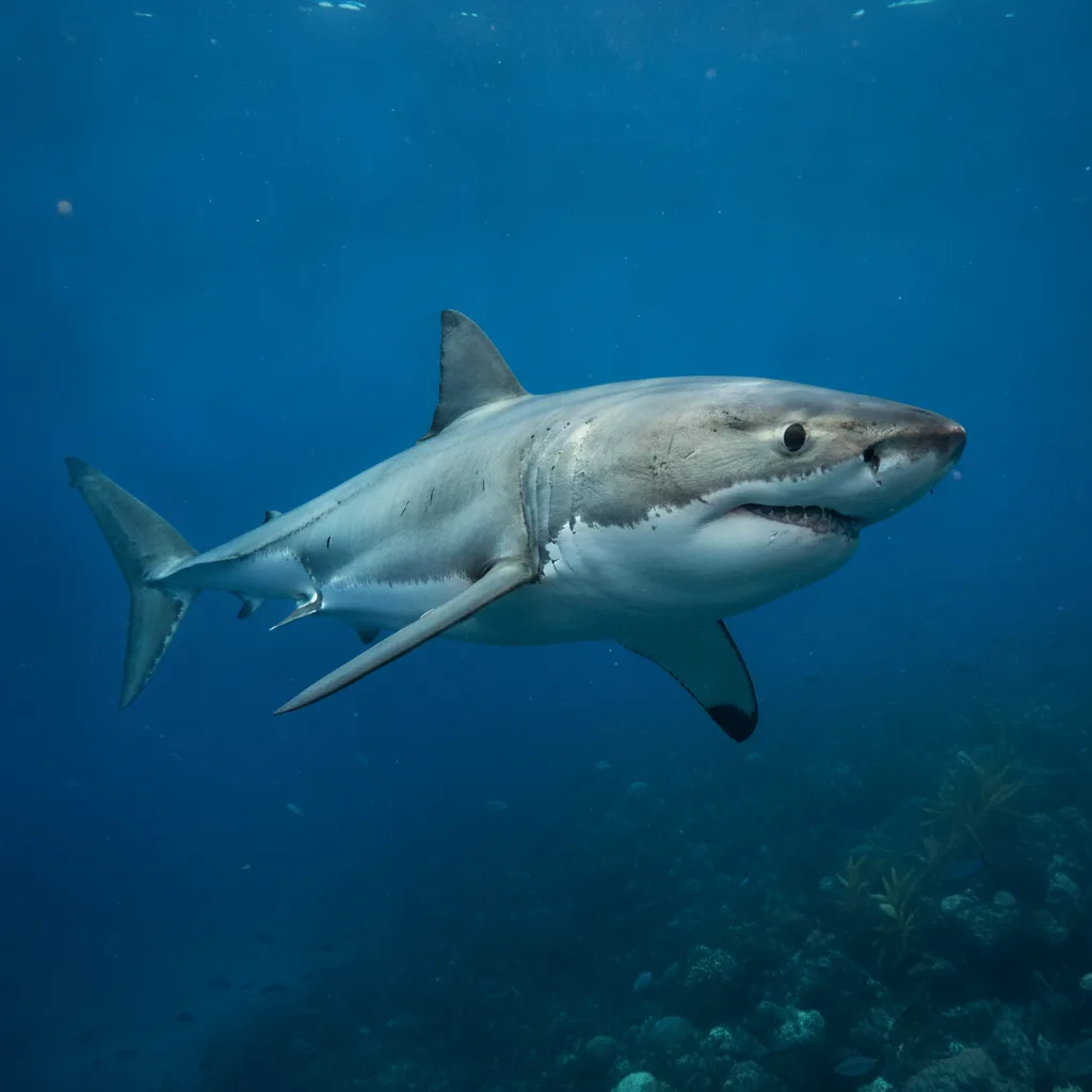 Great White Shark — full-body wildlife portrait