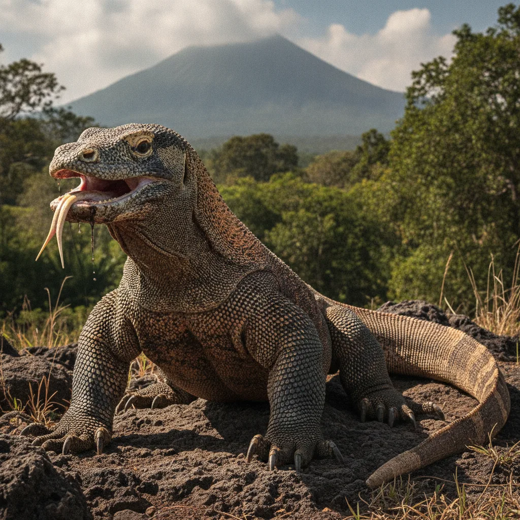 Komodo Dragon — full-body wildlife portrait