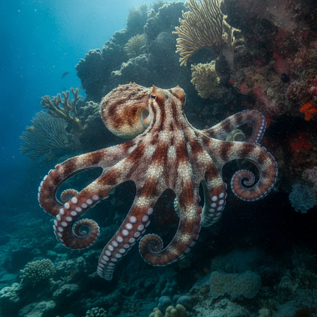 Octopus — full-body wildlife portrait