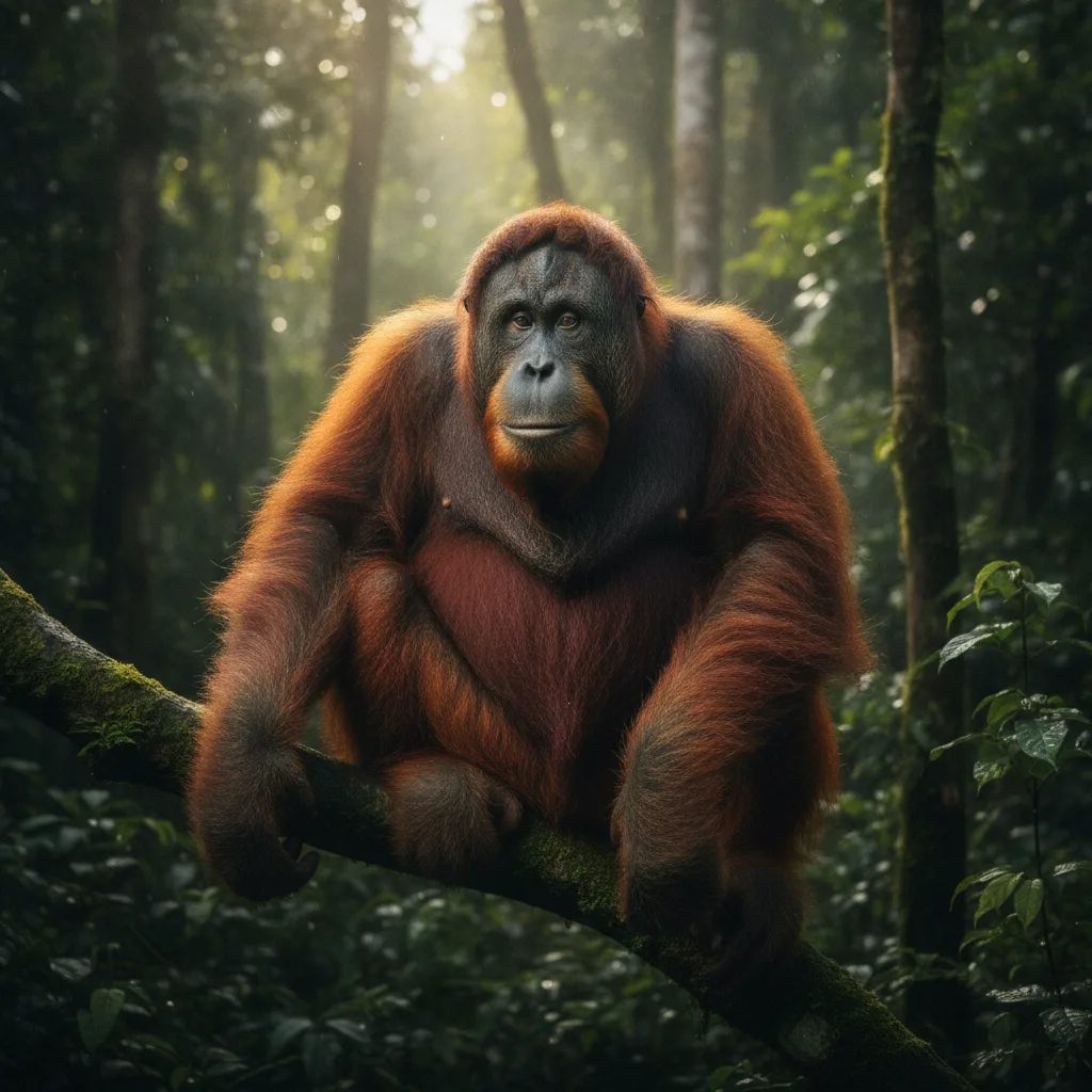 Orangutan — full-body wildlife portrait