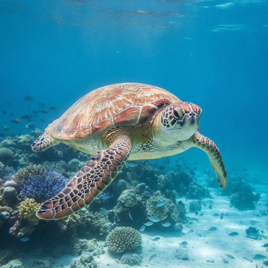 Sea Turtle — full-body wildlife portrait