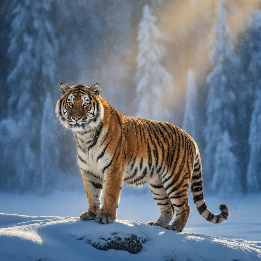 Siberian Tiger — full-body wildlife portrait