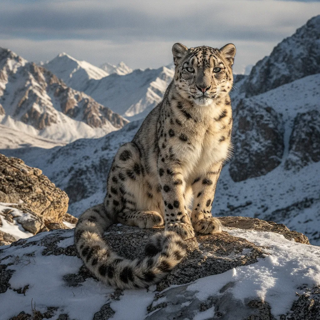 Snow Leopard — full-body wildlife portrait