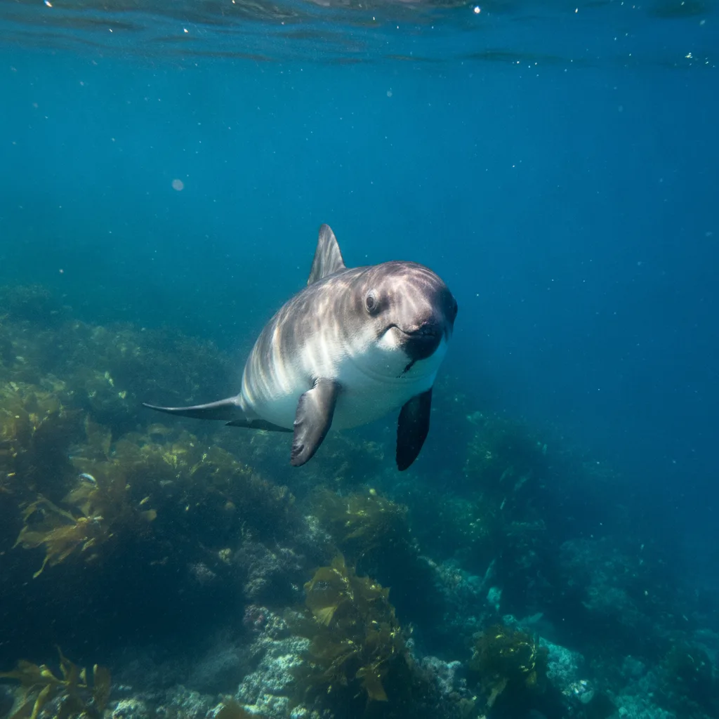 Vaquita — full-body wildlife portrait