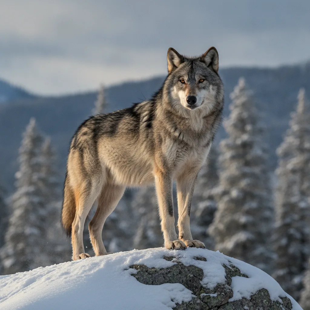 Wolf — full-body wildlife portrait